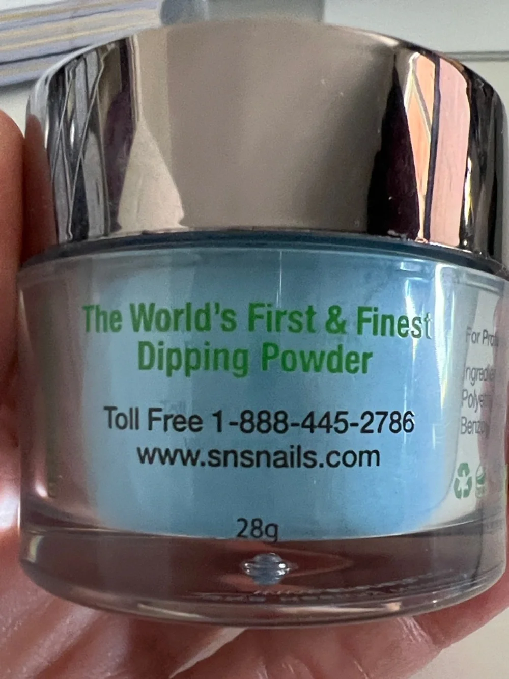 SNS Nutri-Plus Gelous Color Dipping Powder - Blue Curaçao (LG 04) - 1oz